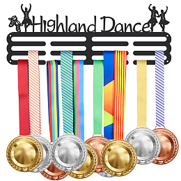 SUPERDANT Highland Dance Medal Hanger Scottish Dance Medal Holder with 12 Lines Sturdy Steel Award Display Holders Wall Mounted Medal Display Racks for Ribbon Lanyard Medals