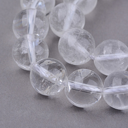 Honeyhandy Natural Quartz Crystal Beads Strands, Round, 6~6.5mm, Hole: 1mm, about 63pcs/strand, 15.5 inch