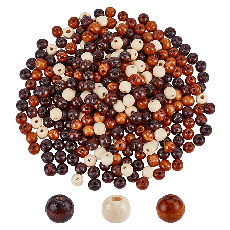 Wood Beads, Rondelle, Mixed Color, Mixed Color, 10~11x8~11mm, Hole: 3mm, 3 colors, 200pcs/color, 600pcs/bag