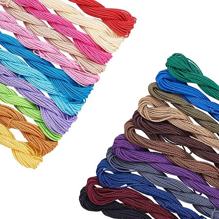 Arricraft 196 Yards 22 Colors 1mm Colorful Waxed Polyester Cord Thread Beading String for Bracelet Necklace Jewelry Making and Macrame Supplies