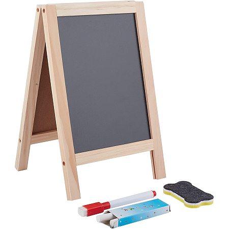 NBEADS 1 Set 30x19cm Wooden Art Easels, Folding Wood Easel Sketchpad Settings Square Black Easel for Drawing Writing Table Top Arts and Crafts