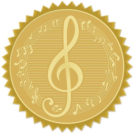 CRASPIRE Gold Foil Certificate Seals Music Note 2