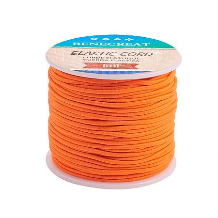 BENECREAT 2mm 55 Yards Elastic Cord Beading Stretch Thread Fabric Crafting Cord for Jewelry Craft Making (Coral)
