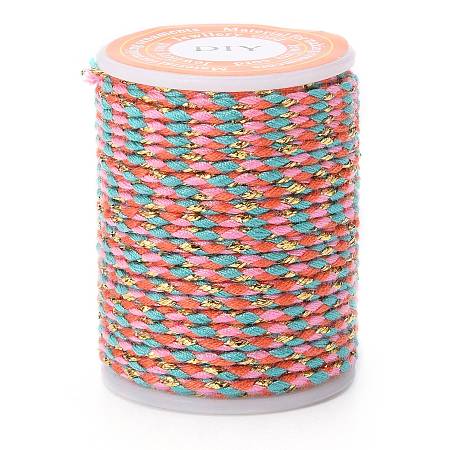 Honeyhandy 4-Ply Cotton Cord, Handmade Macrame Cotton Rope, for String Wall Hangings Plant Hanger, DIY Craft String Knitting, Colorful, 1.5mm, about 4.3 yards(4m)/roll