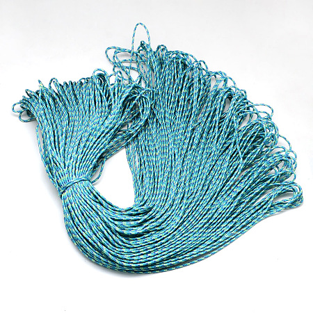 Honeyhandy Polyester & Spandex Cord Ropes, 1 Inner Core, Deep Sky Blue, 2mm, about 109.36 yards(100m)/bundle