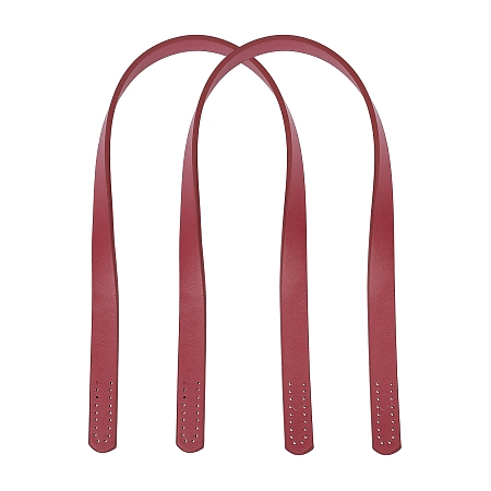 Imitation Leather Bag Handles, for Bag Straps Replacement Accessories, Brown, 618x18.5x3.5mm, Hole: 2.5mm