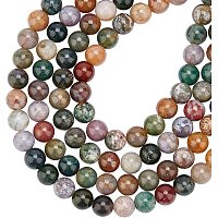 Arricraft About 98 Pcs Nature Stone Beads 8mm, Natural Indian Agate Round Beads, Gemstone Loose Beads for Bracelet Necklace Jewelry Making (Hole: 2mm)