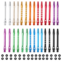 CHGCRAFT 28 PCS Alloy Dart Shafts for Steel Tips and Soft Tip Darts,14 Style Metal Dart Stems with 80 PCS Rubber O Rings for Sports Outdoor Dart Flight