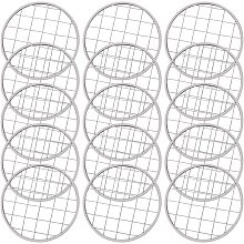 GORGECRAFT 15PCS Flower Frog Lids Mason Jar Lid Holder Metal Flower Lid Grid Flower Organizer Lid Insert Organizer Glass Bottle Covers Arranging Supplies for Regular Mouth Mason Canning Jars