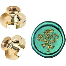 ARRICRAFT Wax Seal Stamp Head 0.98" Three Roses Pattern Removable Brass Sealing Wax Stamp Head Personality for Decoration of Invitation Cards Envelopes