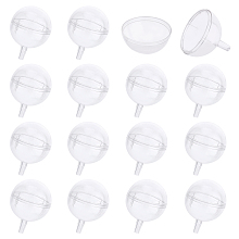 NBEADS 100 Pcs Clear Chocolate Holders, Plastic Round Chocolate Candy Wrappers Holders Candy Packaging Case Flower Support Rack for Birthday Wedding Valentines Day Gift