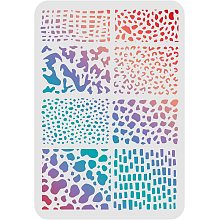 FINGERINSPIRE Animal Print Stencils Template 8.3x11.7inch Plastic Leopard Alligator Scale Drawing Painting Stencils Rectangle Reusable Stencils for Painting on Wood, Floor, Wall and Tile