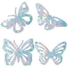 GORGECRAFT 16PCS Butterfly Window Clings Anti Collision Animal Rainbow Window Glass Alert Stickers for Birds Strike Decals Non Adhesive Prismatic Vinyl Film for Sliding Doors Windows Glass