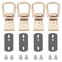 WADORN 4 Sets Metal Side Clip Buckles, Purse Suspension Clasp Chain Strap Connector Buckles Handbag Hardware Rectangle D Ring Buckle Hanging Clasp Accessories for DIY Shoulder Bag Making, 0.88 Inch