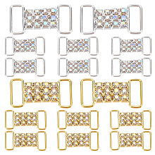 AHANDMAKER 16 Pcs Rhinestone Shoelace Charms, Bling Shoelace Buckles Crystal Shoe Decorations Charms Sneakers Shoe Lace Tag Charms for Sneaker Casual Sports Shoe Bikini Accessory, Sliver&Golden