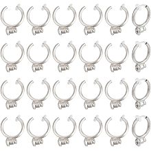 UNICRAFTALE 12Pairs Platinum Clip-on Earring Brass Half Round Earring Clips with Earring Nuts Metal Clip-on Earring Converter Comfort Pads Hoop Earring Earring Accessories for Jewelry Making