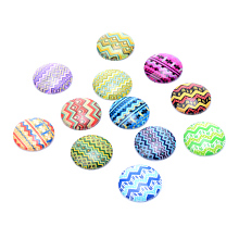 Honeyhandy Glass Cabochons, For DIY Projects, Half Round/Dome, Mixed Color, 12x4mm