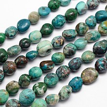 Arricraft Natural Chrysocolla Bead Strands, Nuggets, 11~14x10~11mm, Hole: 1mm, about 15.74 inches