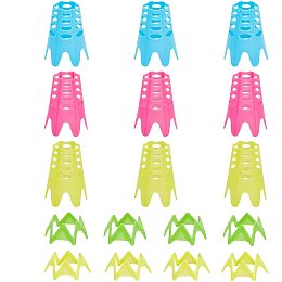 CHGCRAFT 17Pcs Plastic Golf Tee Golf Mat Tees Practice Golf Tees Perfect for Winter Turf and Driving Range Indoor Tee Claw Golf Simulator Tees Mixed Color