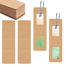 GORGECRAFT 60PCS Bookmark 5.9x1.8 Inches DIY Resin Bookmark Holder Kraft Bookmark Sleeves Blank Display Cards Cardboard Gift Boxes Cases for Bookmark Wrapping Packaging Supplies Book Lovers