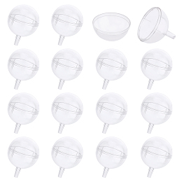 NBEADS 100 Pcs Clear Chocolate Holders, Plastic Round Chocolate Candy Wrappers Holders Candy Packaging Case Flower Support Rack for Birthday Wedding Valentines Day Gift