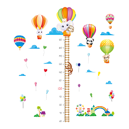 SUPERDANT 3 PCS/Set Height Chart Hot Air Balloon Height Chart Forest Animals Wall Sticker PVC Growth Charts Ruler 60 to 160 cm Height Measure for Nursery Bedroom Living Room