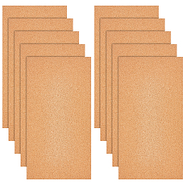 OLYCRAFT 10 Sheets Cork Sheets 12x6.1 Inch Thin Cork Roll 1mm Thick Brown Cork Board Rectangle Cork Tiles Cork Mats for Coaster Placemat Kitchen Dining Hall DIY Crafts Supplies