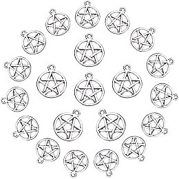 SUNNYCLUE 100Pcs Pentacle Star Charms Alloy Pendants Pentacle Star Charms Pendant Lucky Charms Jewelry Making Accessory for DIY Earring Necklace Bracelet Making