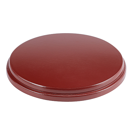 FINGERINSPIRE Round Wood Base (Saddle Brown, Diameter 6 inch, Thick 0.6 inch) Wood Display Base for Gemstone Jewellery, Round Wood Plaque Base Riser Farmhouse Decor for Mini Vase Display