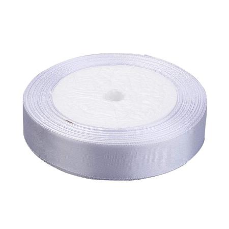 NBEADS 10 Rolls of 10mm White Satin Fabric Ribbons for Party, Gift Wrapping, Wedding Party and Festival Decoration; About 22.86m/roll