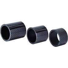 BENECREAT 3Pcs Carbon Fiber Bicycle Front Fork Washers, 20/30/40mm Bicycle Headset Spacer for 1 1/8 Inch Road Mountain Bike Stem Spacers