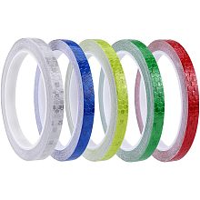 GORGECRAFT 5 Rolls 5 Style Reflective Tape Safety Warning Tape Waterproof Warning Mark Self-Adhesive Reflector Tape Crystal Color Lattice High Visibility Reflective Sticker for Trailer Cars Outdoor