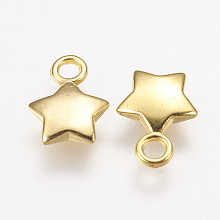 Honeyhandy CCB Plastic Charms, Star, Golden, 13.5x10x3mm, Hole: 2mm