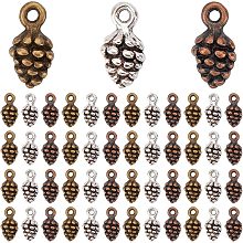 SUNNYCLUE Tibetan Style Alloy Pendants, Horseshoes with Clover, Cadmium Free & Lead Free, Antique Silver, 17.5x15x2.5mm, Hole: 2mm, 100pcs/box