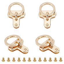 WADORN 4 Sets Rotatable Button Studs Rivet, O-Ring Flat Button Screwback Nail Rivet Gold Purse Suspension Clasp Handbag Chain Connector Clip Buckles Hardware DIY Leather Craft Belts Strap Accessories