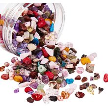 NBEADS 1 Box 2 Strands Gemstone Chips Beads, Natural Nugget Loose Beads Chips Beads Strands for Jewelry Making