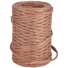 PandaHall Elite 54 Yards Camel Floral Bind Wire Wrap Twine 2mm Handmade Iron Wire Paper Rattan Portable Binding Wire Paper Twine for Flower Bouquets Gardening Paper Wrapped Wire Winded DIY Project