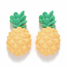 Honeyhandy Resin Cabochons, Imitation Food, Pineapple, Light Khaki, 25x13~14x8.5mm