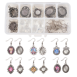 1bag Mixed Adjustable Ring Blanks Cabochon Rings Settings, With