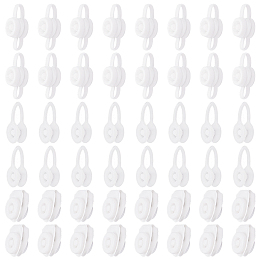 NBEADS 180 Pcs Plastic Snap Button, 3 Styles Plastic Badge Strap Clip Tab Snap Button Fastener Wristbands for Wristbands Raincoats Stationery Clothing, White