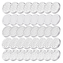 BENECREAT 40Pcs Hollow Mason Jar Lid Covers 2.6 inch, 5 Style Regular Mouth Topper Shade Jar Lid for Mason, Candle, Ball, Canning Jars