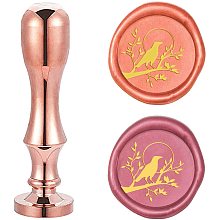 CRASPIRE Wax Seal Stamp Bird on Branch Sealing Wax Stamps Retro Brass Stamp Wax Seal 25mm Removable Brass Heads Bamboo Copper Handle for Envelope Invitation Wedding Embellishment Bottle Decoration