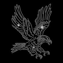 SUPERDANT Eagle Iron on Rhinestones Heat Transfer Decal Party Kids’ T-Shirt Crystal Heat Transfer Hot Fix Stickers Bling Crystal Iron on Decor for DIY Art Craft Clothing