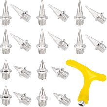 CHGCRAFT 100Pcs Spikes Replacement for Track Shoes 3/4 Inch Shoe Spikes Replacement with Spike Wrench Cross Country Spikes Golf Shoe Spikes for Hiking Sprint Sports Short Running Track Shoes