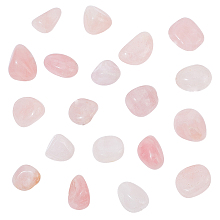 Olycraft Natural Rose Quartz Beads, for Wire Wrapped Pendants Making, No Hole/Undrilled, Nuggets, Tumbled Stone, Vase Filler Gems, 16.5~24x14.5~19x9~16.5mm, 120g/box