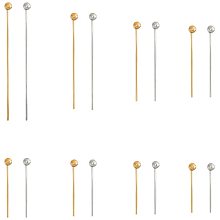 PandaHall Elite 800pcs 8 Sizes Head Pins Golden Silver Ball Head Pin Straight Pins Straight Quilting Pins for Beads Earrings Jewelry Making (0.5"/0.6"/0.7"/0.8"/0.85"/0.9"/1.1"/1.5")