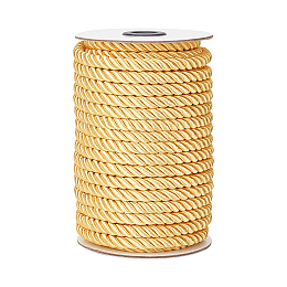 Nylon Thread, for Home Decorate, Upholstery, Curtain Tieback, Honor Cord, Yellow, 8mm, 20m/roll