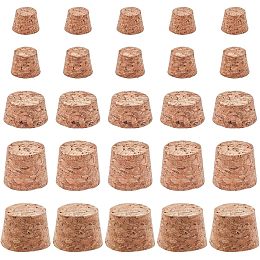 GORGECRAFT 50PCS 5 Sizes Cork Bottle Stoppers Tapered Cork Plugs 0.4 to 0.8 Inch Diameter Wooden Wine Bottle Cork Lids Natural Soft Wood Replacement Accessories for Wine Beer Bottle Glass