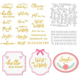 GLOBLELAND 34Pcs Grateful Blessed Words Hot Foil Plate for DIY Foil Paper Holiday Embossing Word DIY Foil Embossing for Scrapbooking Decor Cards Making Matte Platinum