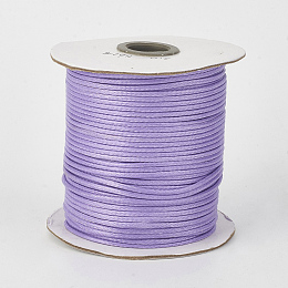 Honeyhandy Eco-Friendly Korean Waxed Polyester Cord, Lilac, 1mm, about 185yards/roll(555 feet/roll)(169.16m/roll)